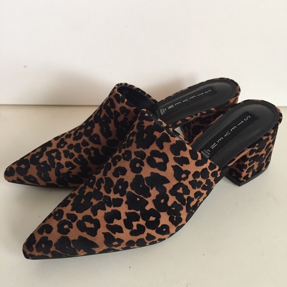 steve madden mules leopard